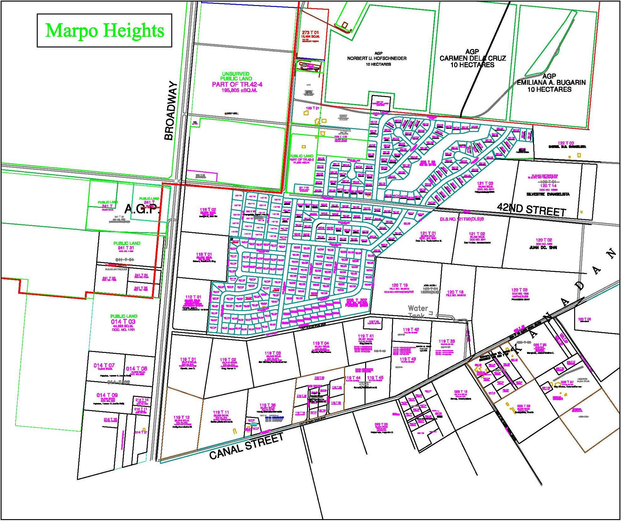 Marpo Heights Tinian Village Maps