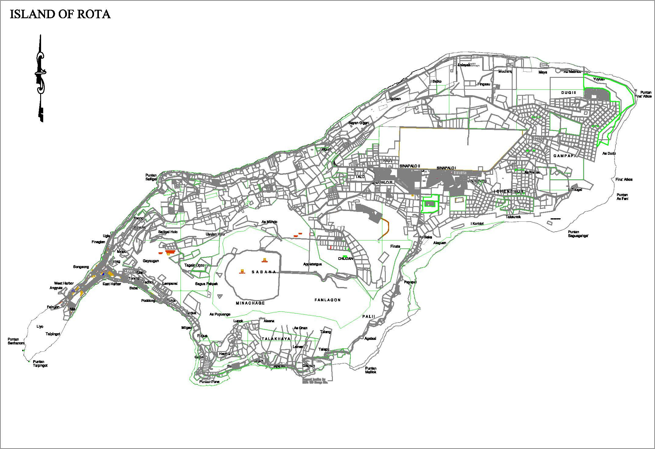 Rota Island Map Rota Village Maps